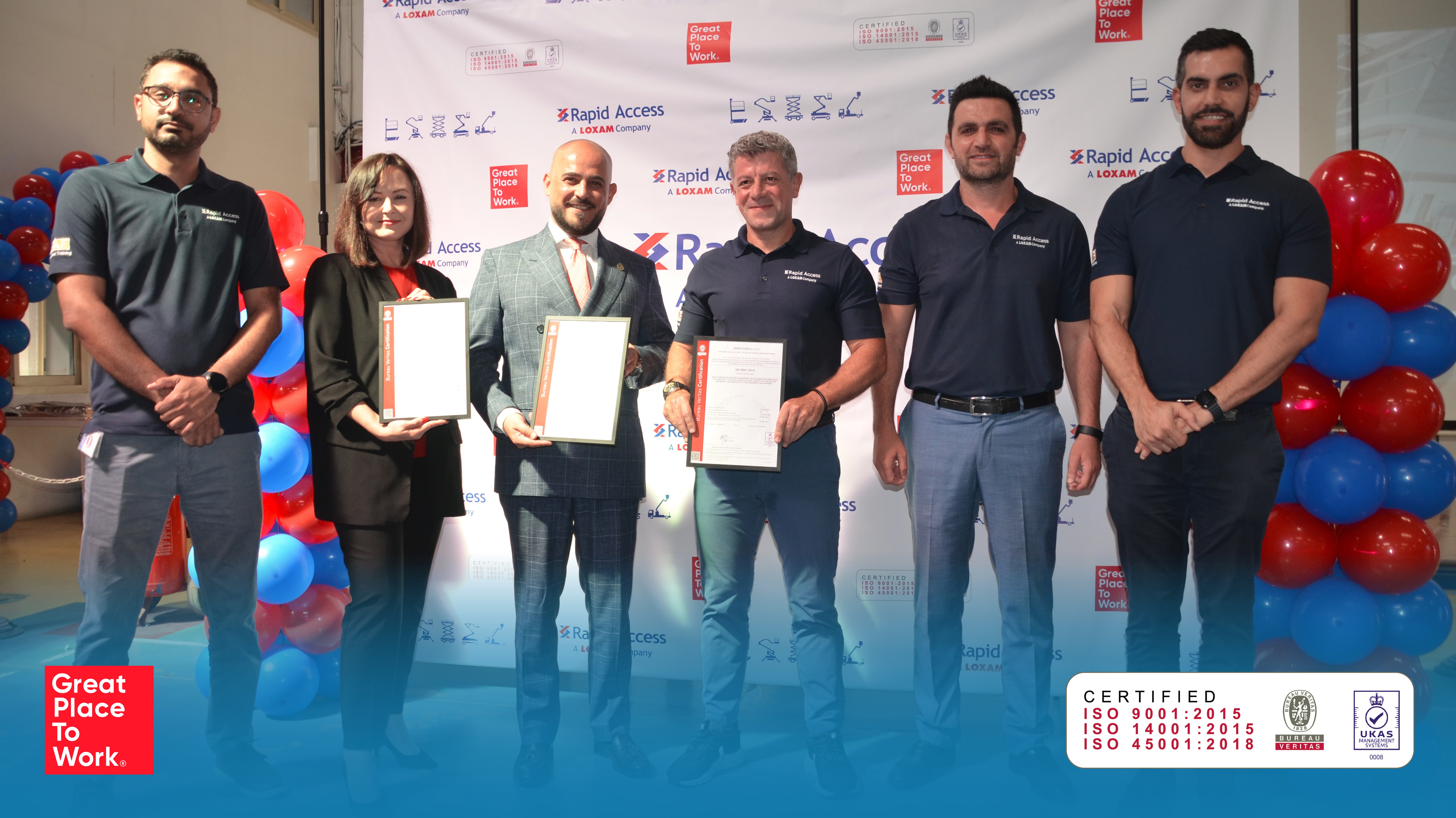 Rapid Access celebrates Great Place To Work re-certification and ISO achievements